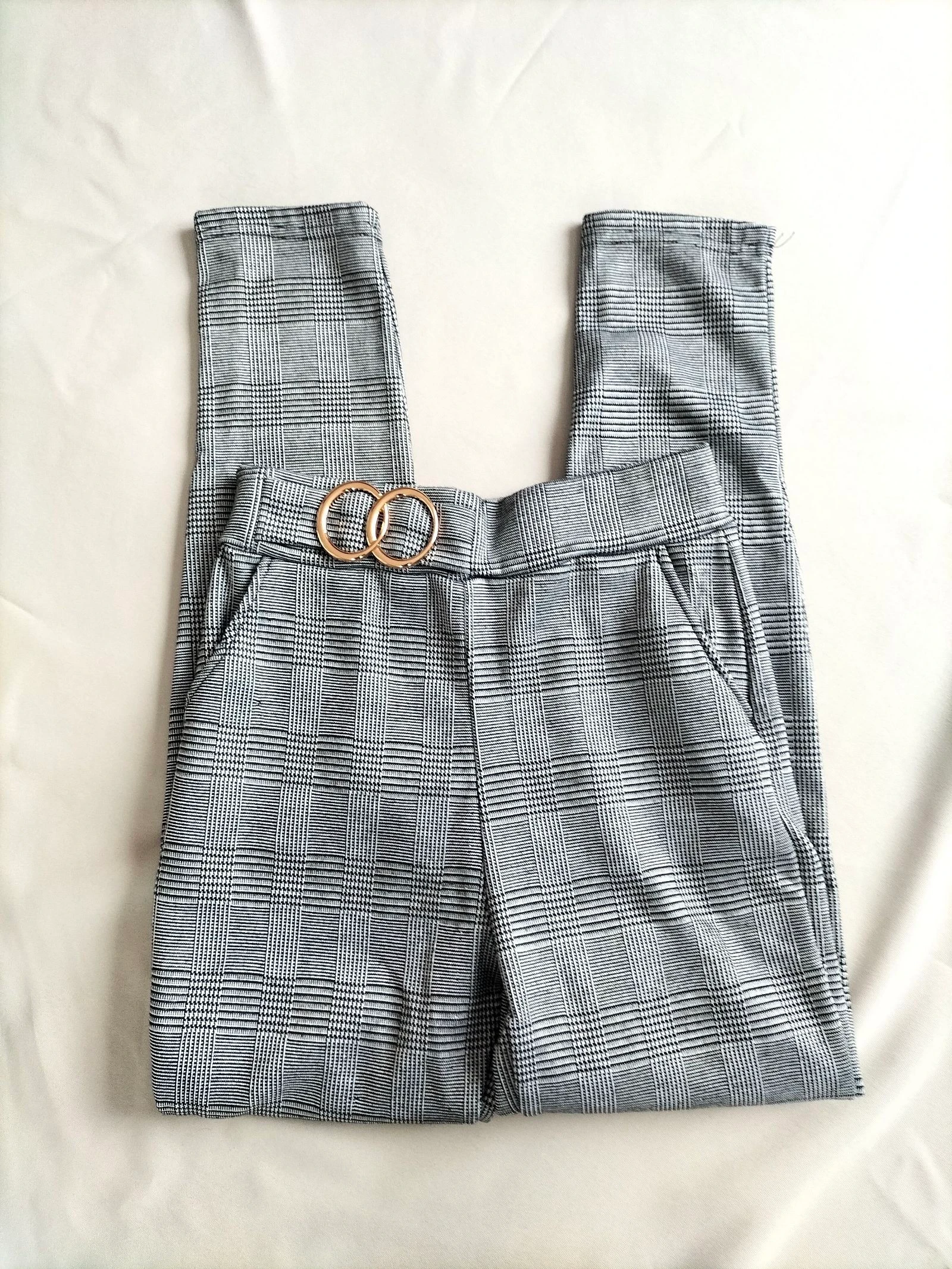 Calça Cigarette Pied-de-Poule P/M | Boutique Independente | Nova | Preto & Branco – photo 5